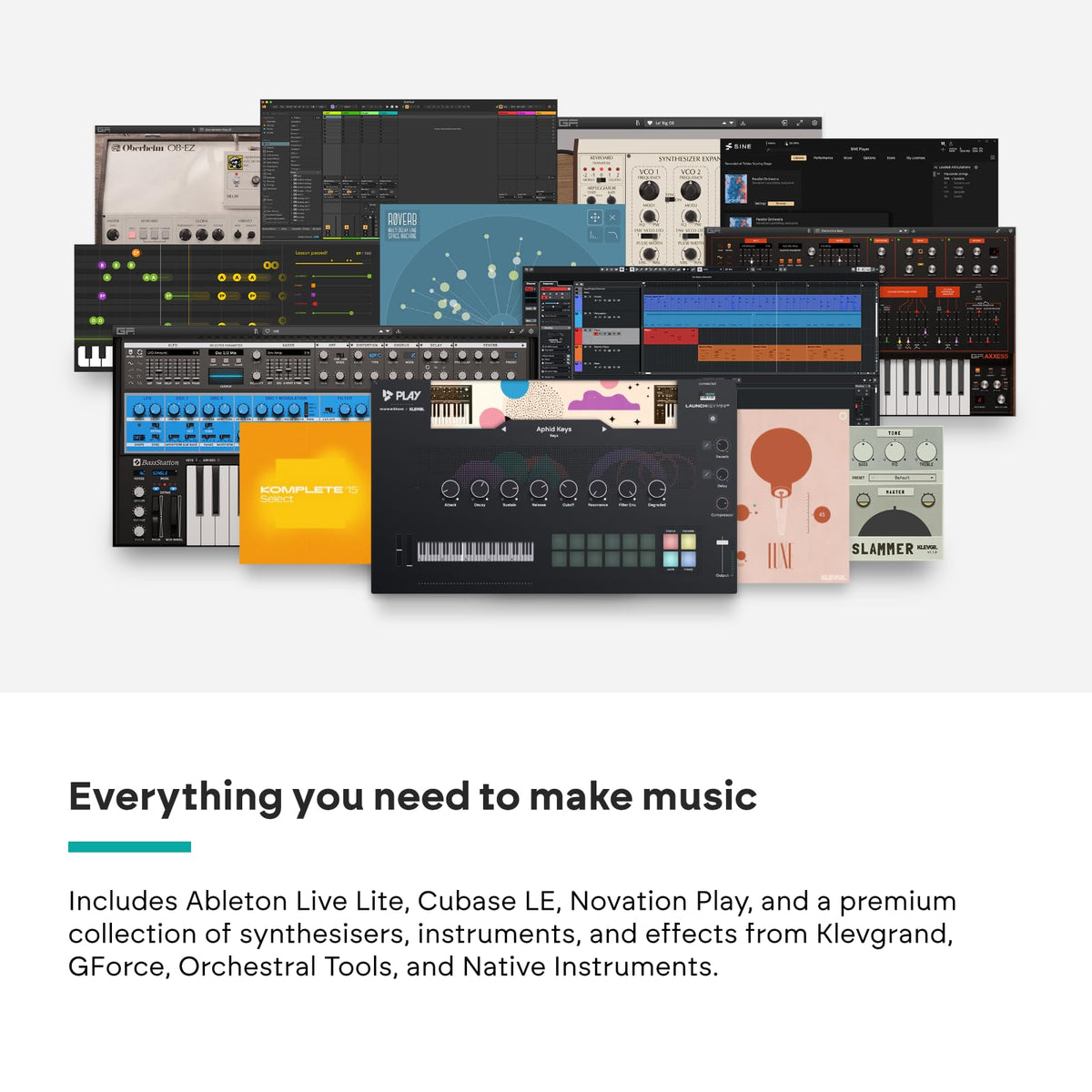 Novation Launchkey Mini 37 MK4 USB MIDI Keyboard Controller (Black, 37 Mini Keys)