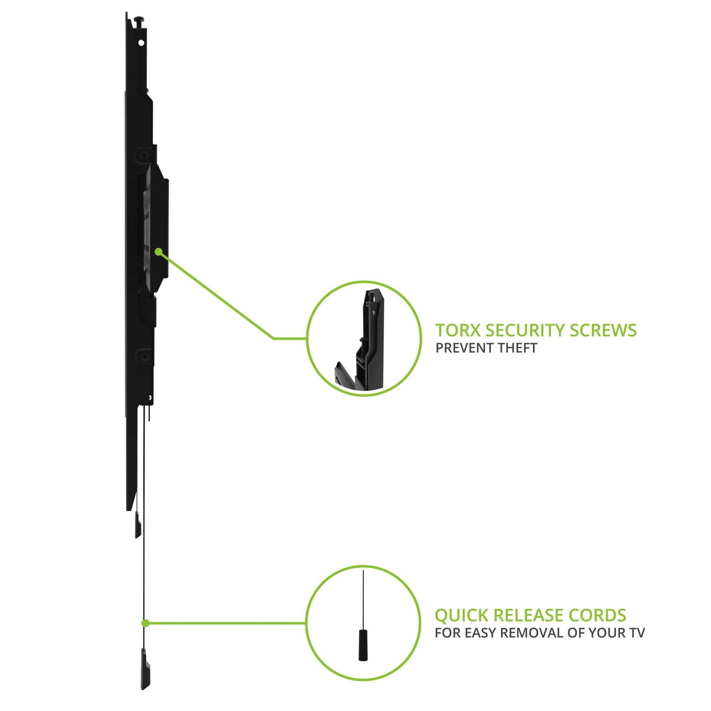 Kanto Fixed TV Wall Mount for Most 32" - 90" TVs (Black)