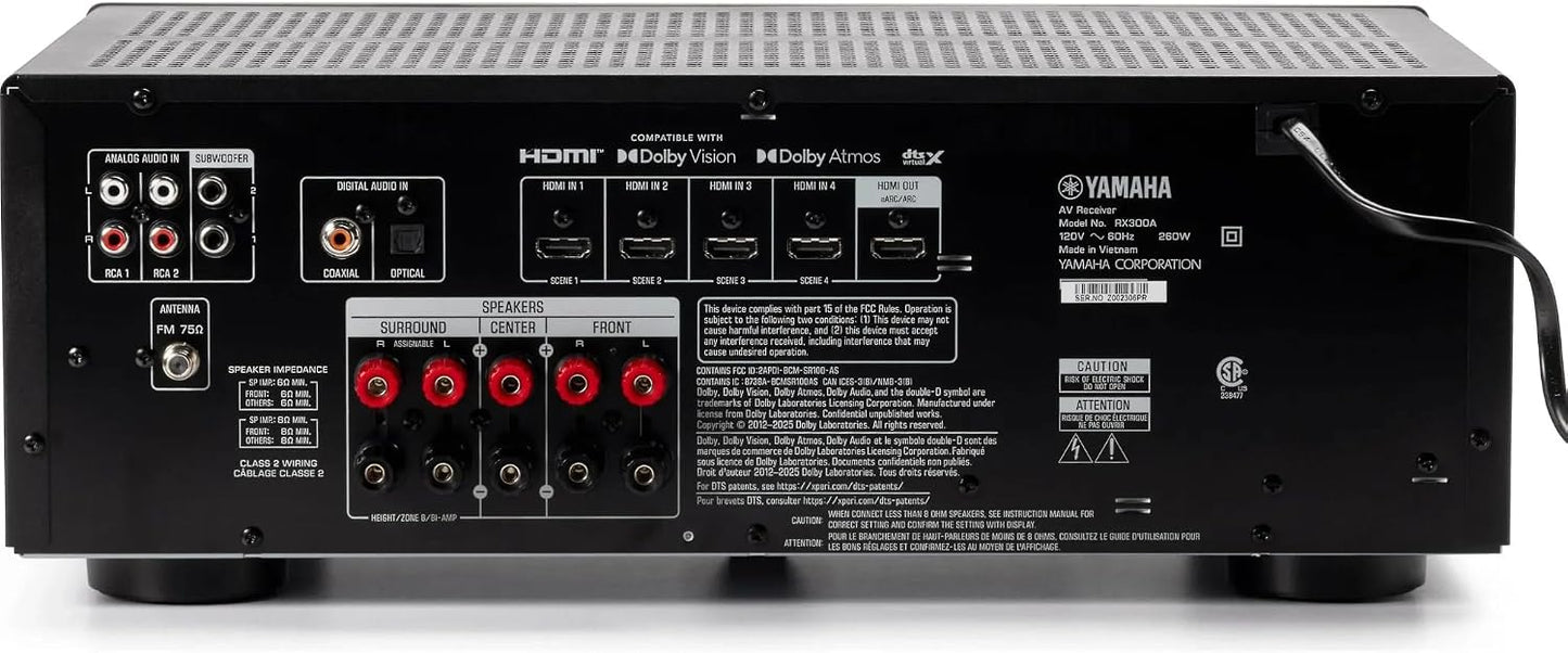 Yamaha RX300A 5.2 AV Receiver with Klipsch Speaker Bundle