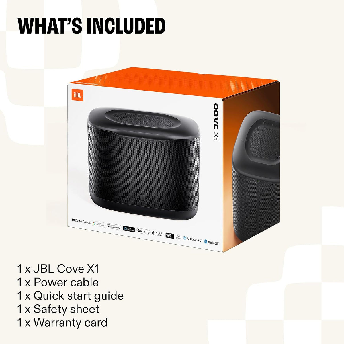 JBL Cove X1: 3D Room-Filling Wi-Fi Home Speaker with Access to Alexa+