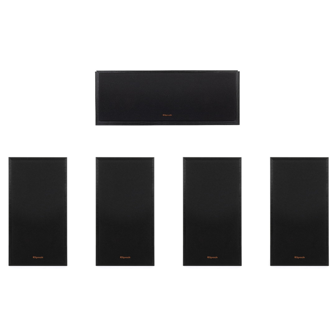 Klipsch R-51M Bookshelf Speakers (2 Pairs) with R-52C Center Channel Speaker (Bundle)