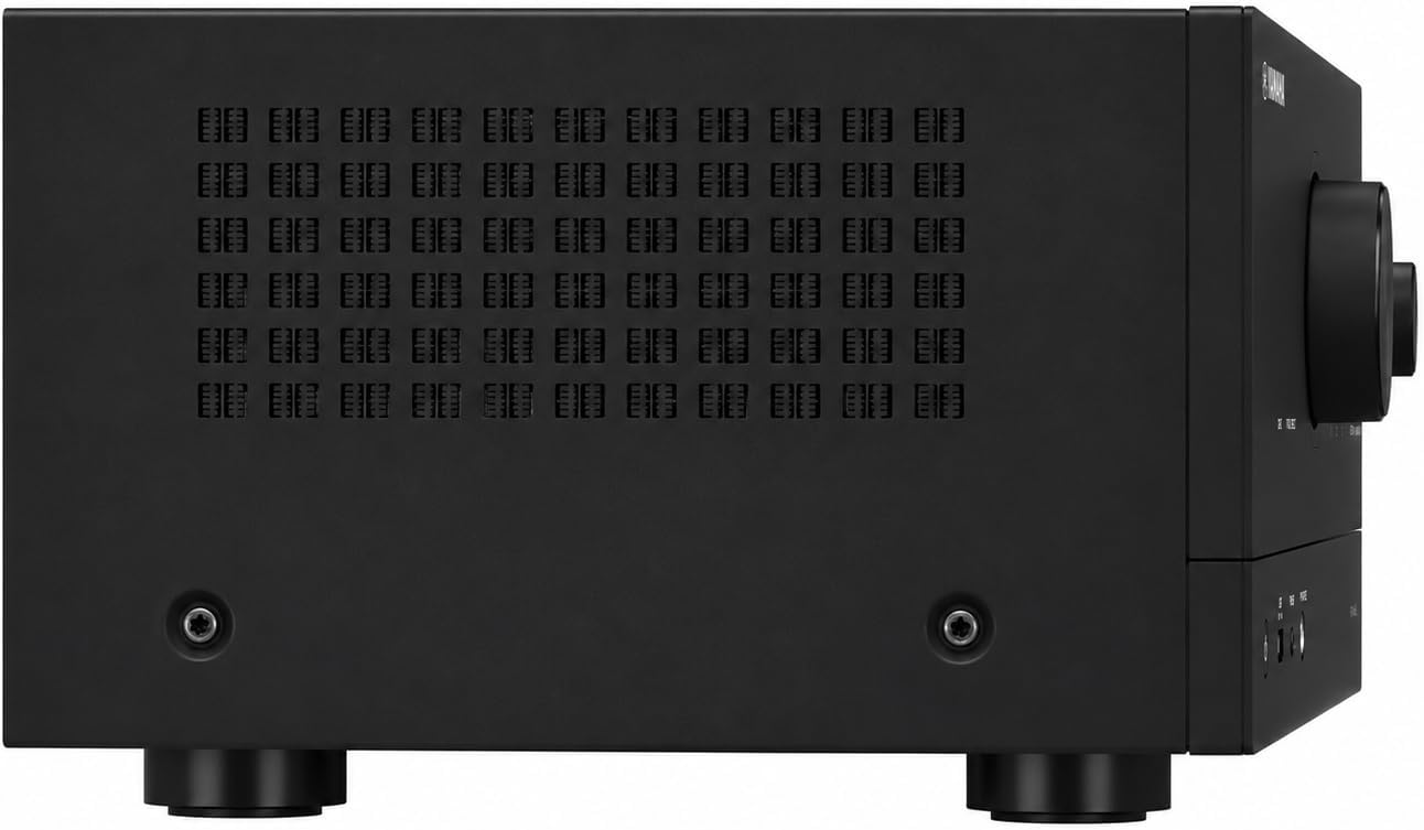 Yamaha RX-V4A 5.2-Channel AV Receiver with MusicCast with Yamaha NS-AW390BL Outdoor Speakers (Bundle)