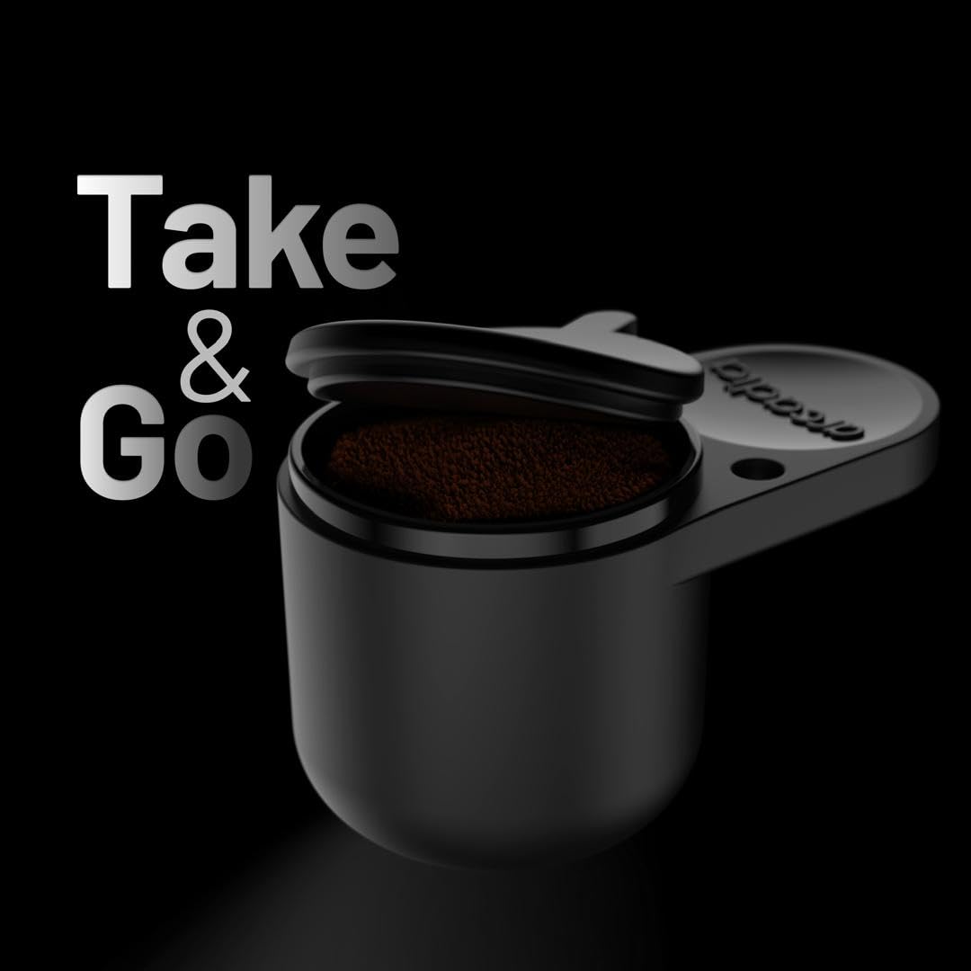 Arcadia Go Rechargeable Portable Turkish Coffee Maker USB - C Powered, Compact, Cordless, and Perfect for Travel, Camping, Outdoor Use, Office, and Home Brewing (Night Black) - electronicsexpo.com - Coffee Machines