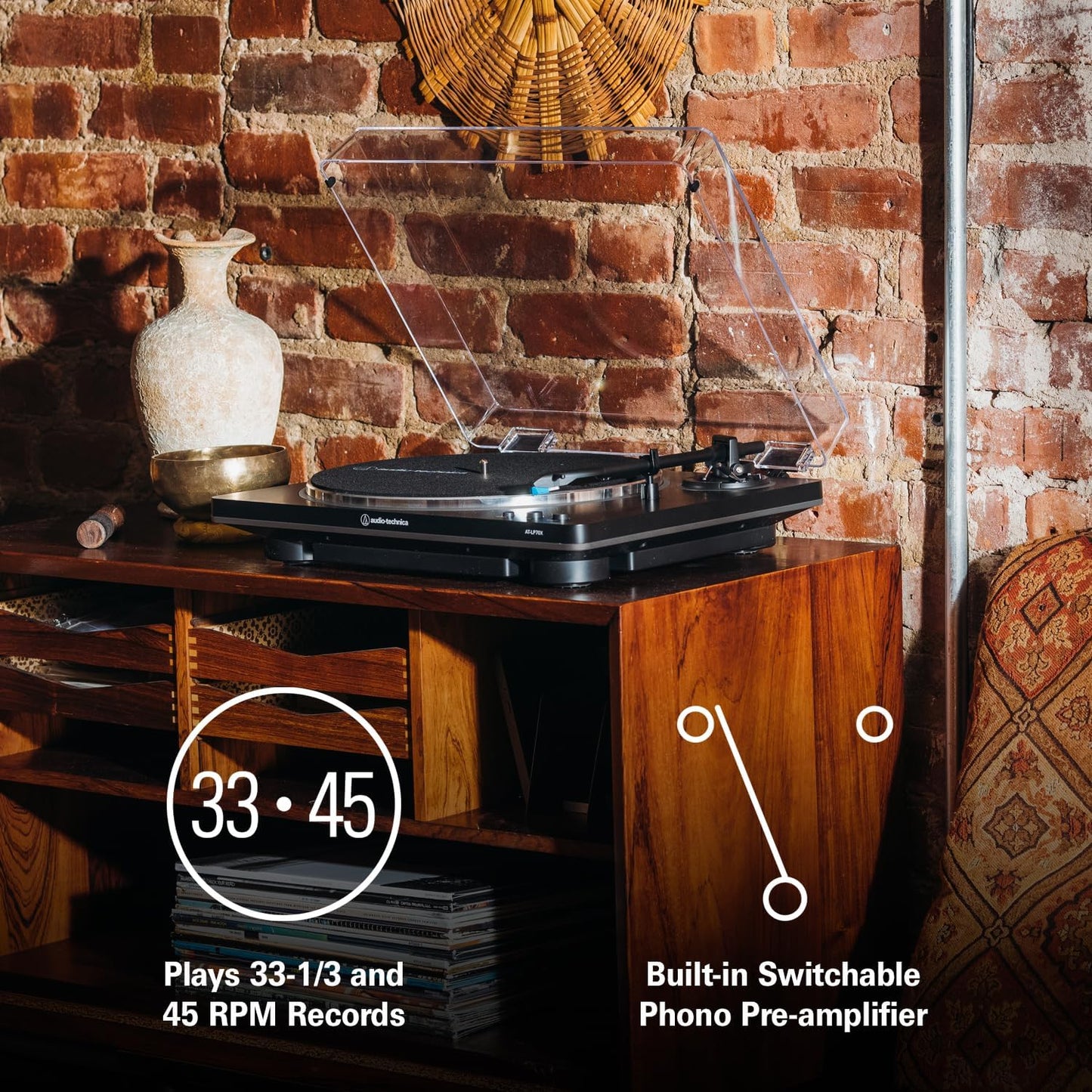 Audio - Technica AT - LP70X - BZ Automatic Turntable (Black/Bronze) - electronicsexpo.com - Turntables