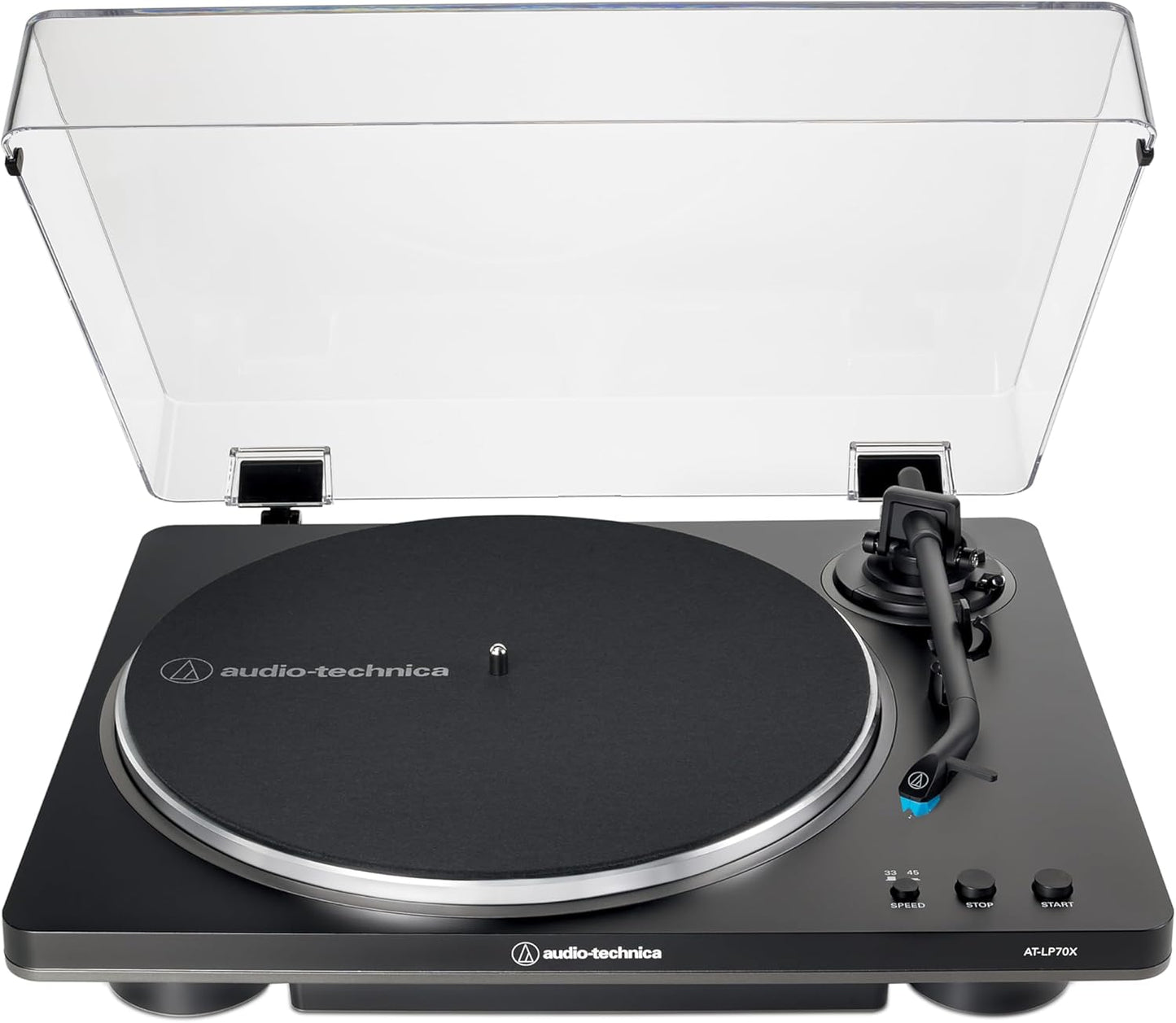 Audio - Technica AT - LP70X Fully Automatic Belt - Drive Turntable Black and Gray (Certified Refurbished) - electronicsexpo.com - Turntables