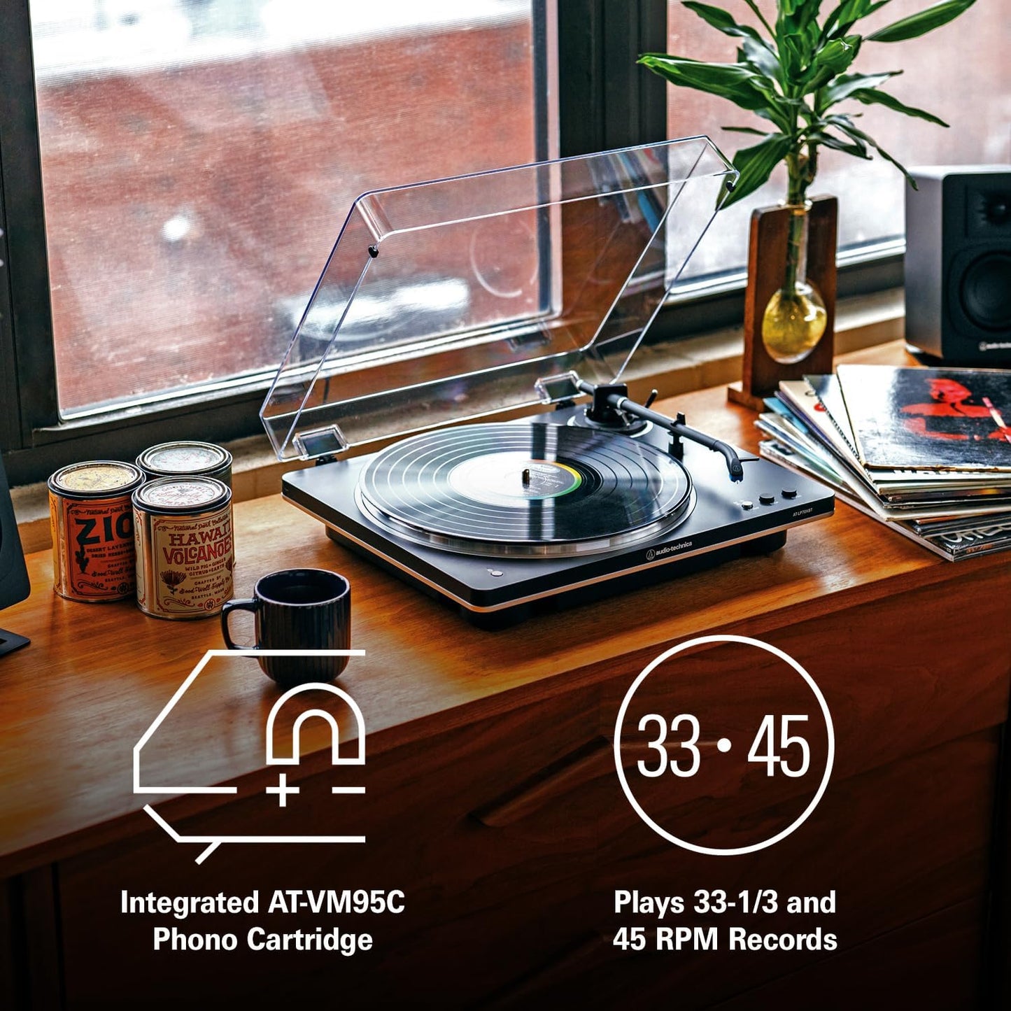 Audio - Technica AT - LP70XBT - BZ Wireless Turntable (Black/Bronze) - electronicsexpo.com - Turntables