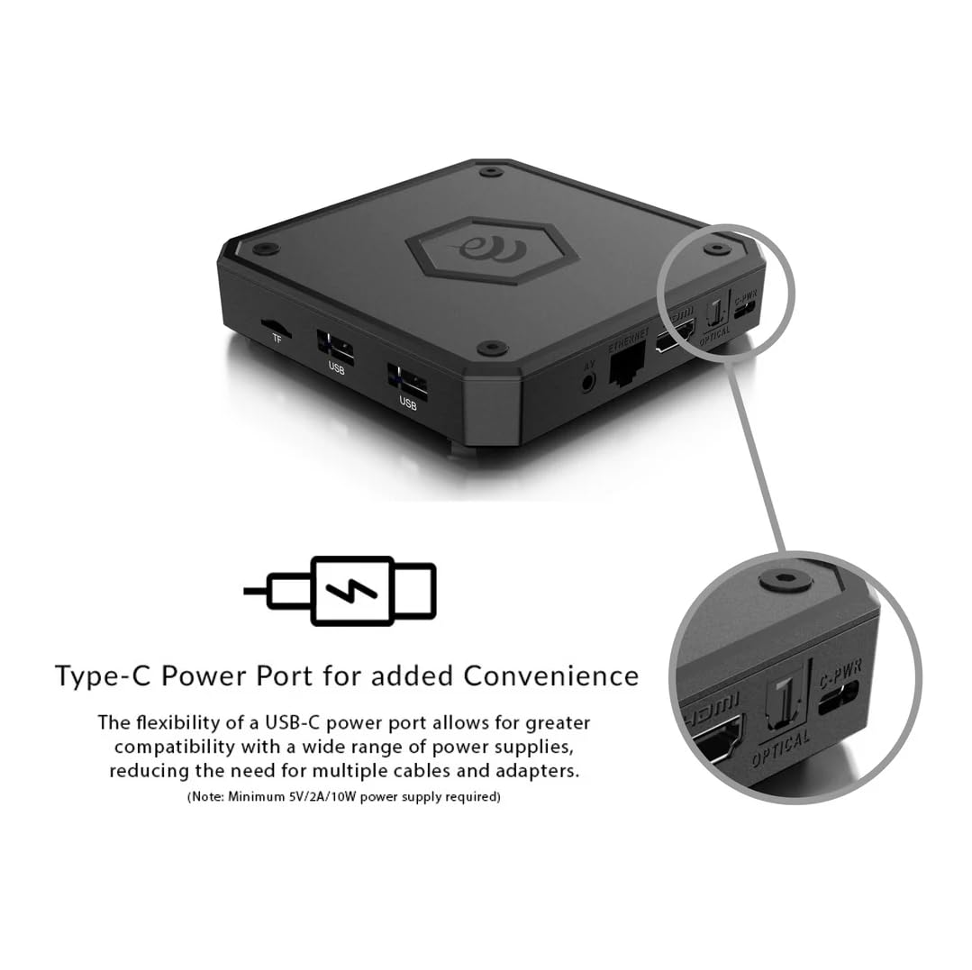 BuzzTV E5 SE Signature Edition 4k Media Device with 4GB RAM, 64GB Storage, IR-200 Remote, Dual Band WiFi, Android 11 - electronicsexpo.com-TV Accessories