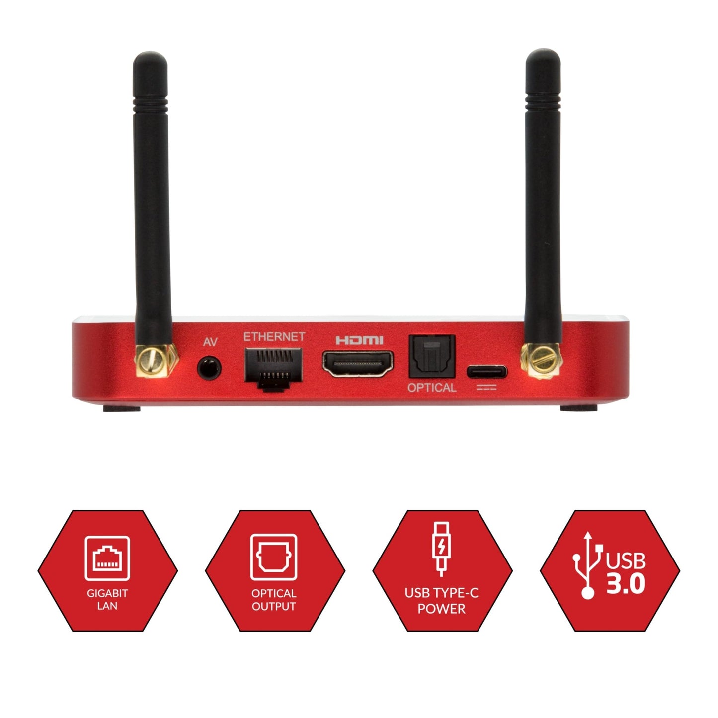 BuzzTV X5 SS Android 13 TV Box, 4GB DDR4 RAM, 128GB Storage, Voice - Controlled Remote, Wireless AX, USB - C, Global Power Adapters - electronicsexpo.com - Streaming Players