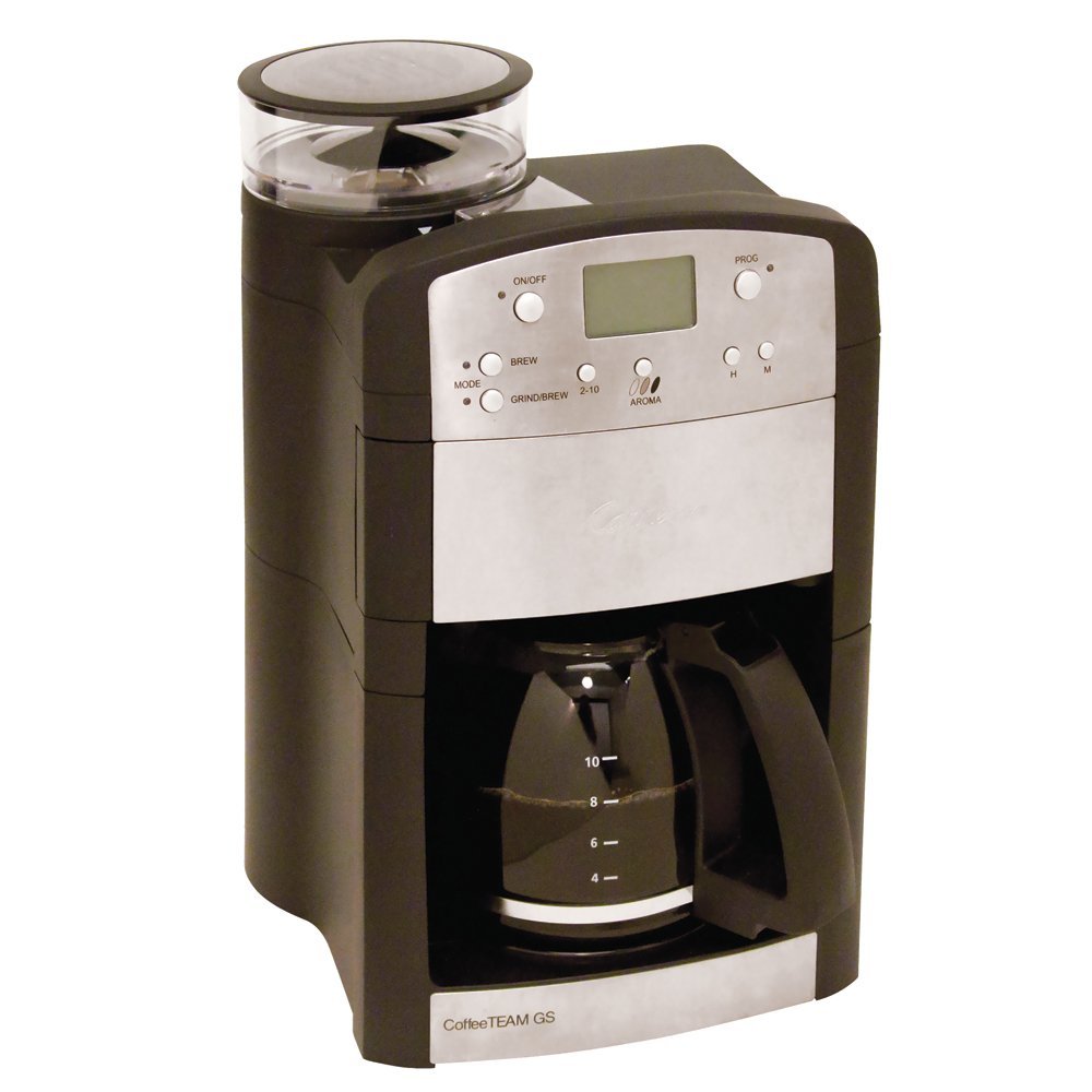 Capresso 464.05 CoffeeTeam GS 10 - Cup Digital Coffeemaker with Conical Burr Grinder, Glass Carafe, 15.5" x 9.5 "x 9.75" - electronicsexpo.com - Coffee Machines