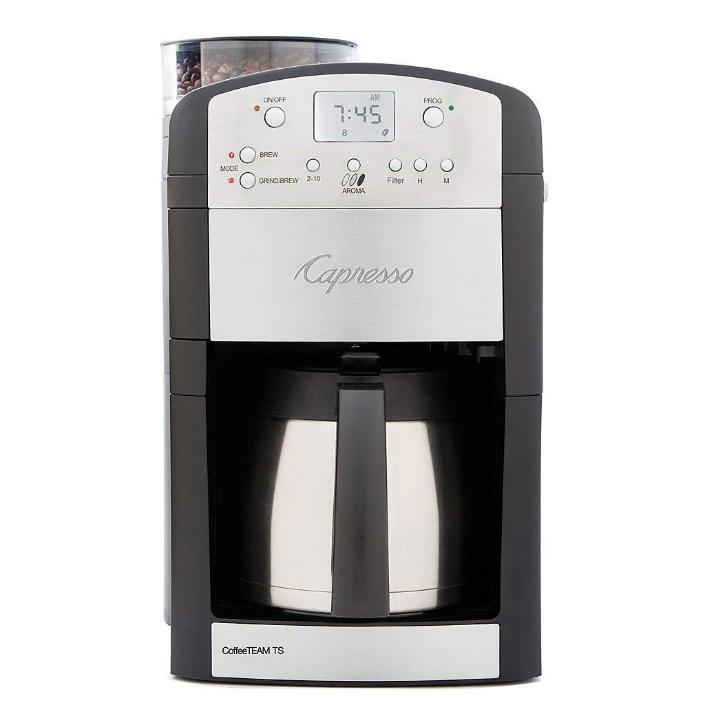Capresso 465 CoffeeTeam TS 10 - Cup Digital Coffeemaker with Conical Burr Grinder and Thermal Carafe - electronicsexpo.com - Coffee Machines