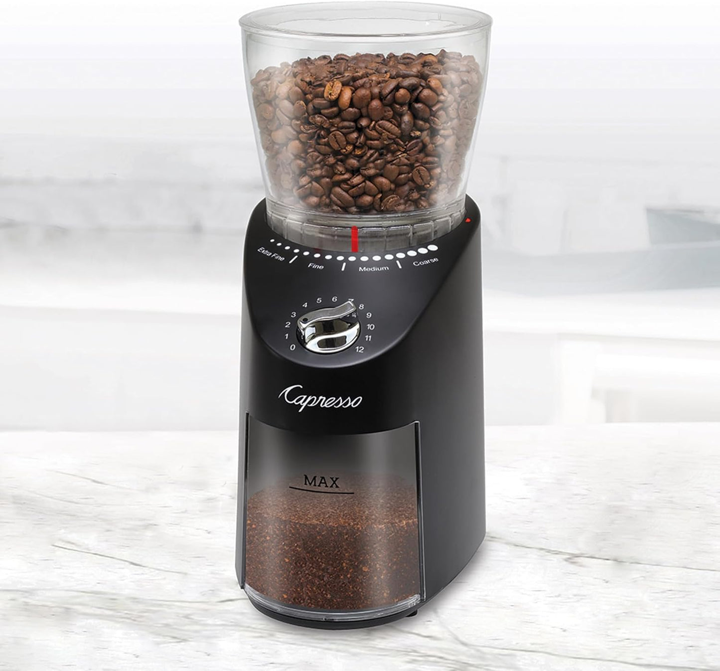 Capresso Infinity Plus Conical Burr Grinder (Black) - electronicsexpo.com - Coffee Grinders