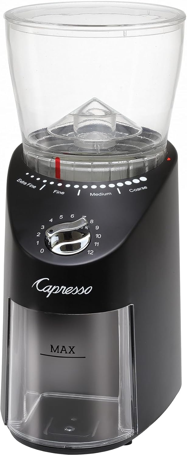 Capresso Infinity Plus Conical Burr Grinder (Black) - electronicsexpo.com - Coffee Grinders
