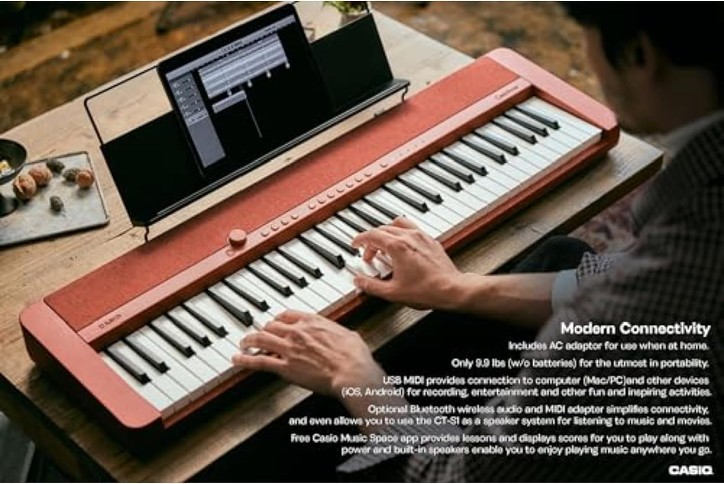 Casio CT - S1 61 - Key Portable Keyboard (Red) - electronicsexpo.com - Portable Keyboards