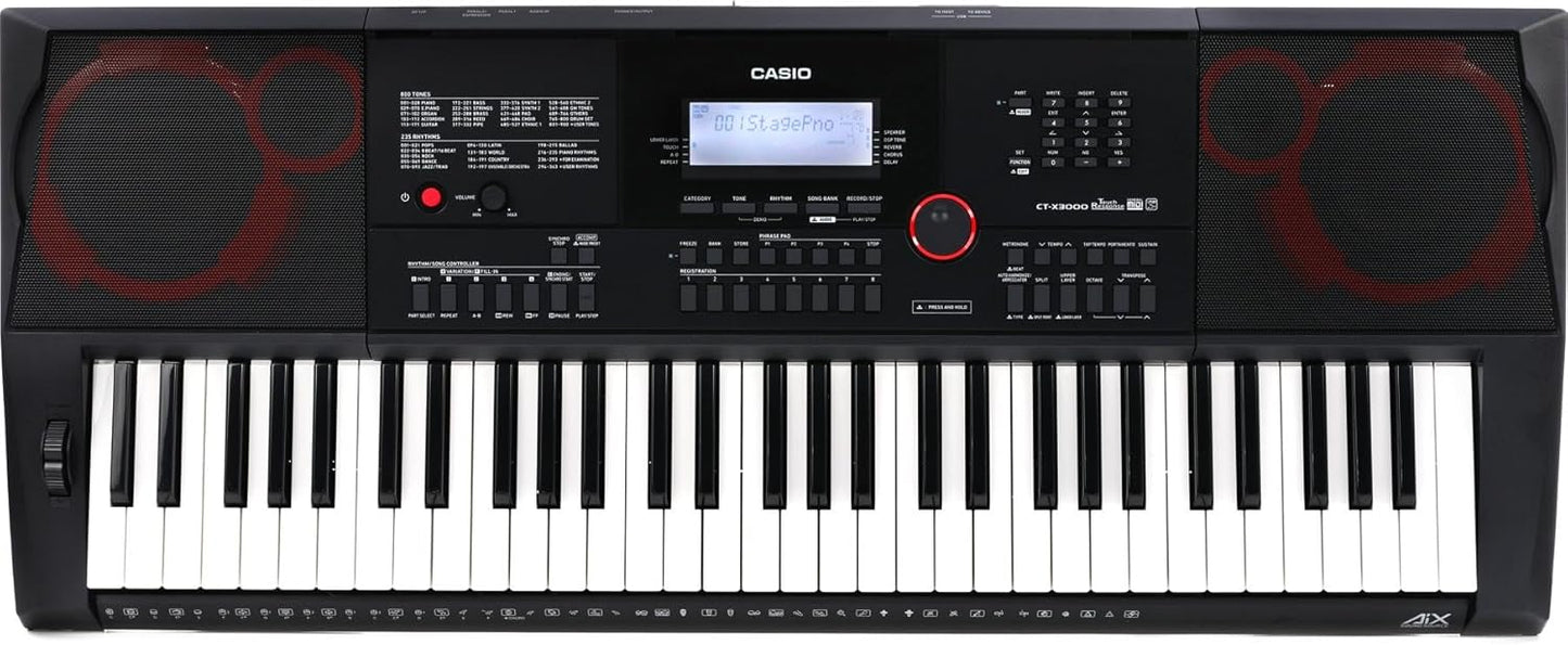 Casio CT - X3000 61 - Key Portable Arranger Keyboard (Black) - electronicsexpo.com - Portable Keyboards