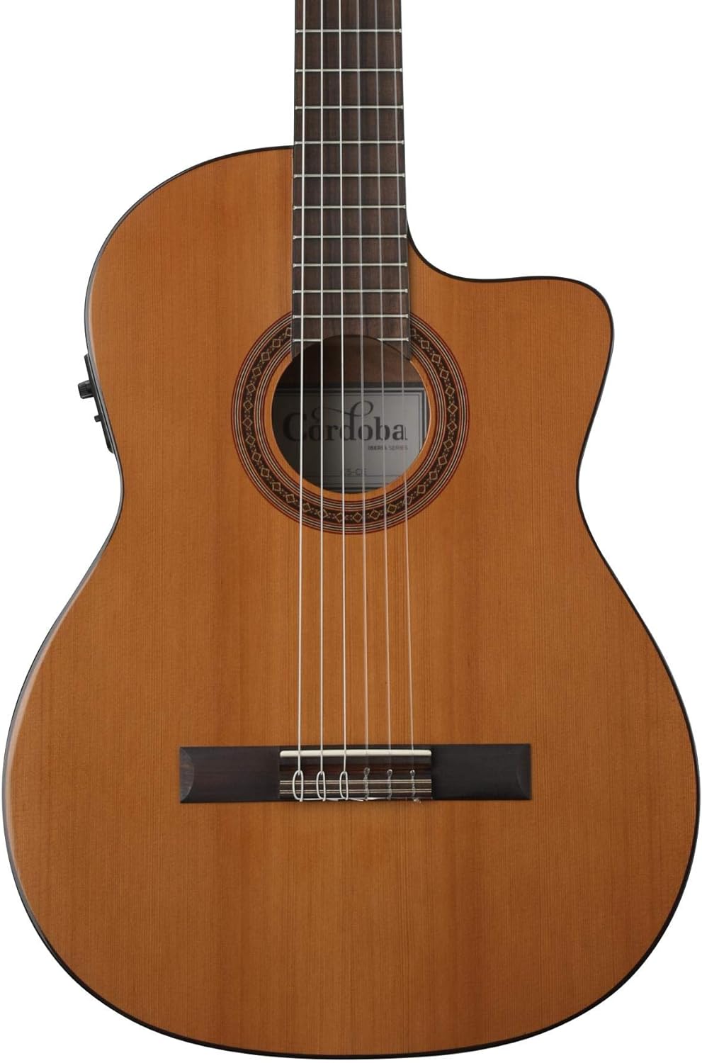 Cordoba 6 C5 - CE CD Classical Acoustic Nylon String Guitar, Iberia Series, Right, Cedar, Cutaway Electric (Withouth Gig Bag) - electronicsexpo.com - Acoustic Guitars