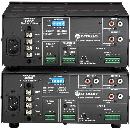 Crown Audio 135MA 3 x 1 35W Commercial Mixer/Amplifier - electronicsexpo.com - Power Amplifiers
