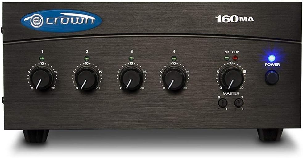 Crown Audio 160MA 4 x 1 60W Commercial Mixer/Amplifier - electronicsexpo.com - Power Amplifiers