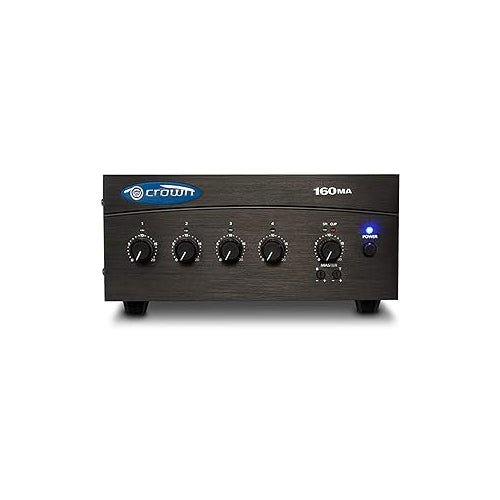 Crown Audio 160MA 4 x 1 60W Commercial Mixer/Amplifier - electronicsexpo.com - Power Amplifiers