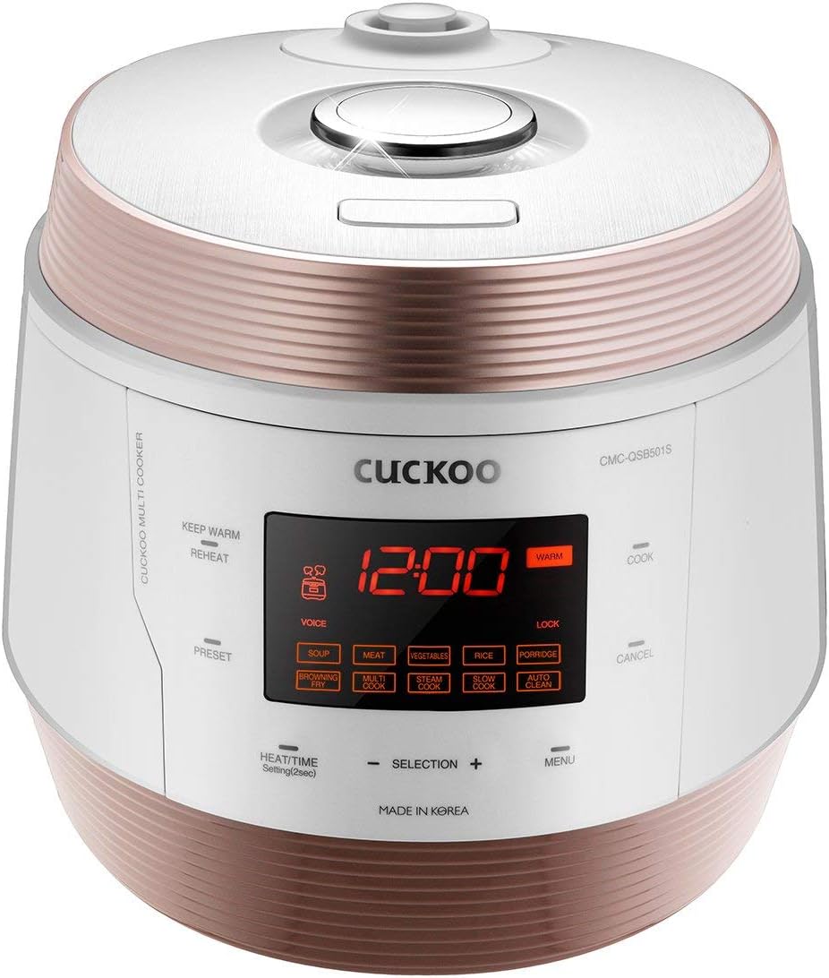 Cuckoo 5QT Electric Pressure Cooker with 10 Menu Options and Stainless Steel Pot - electronicsexpo.com - Rice Cookers