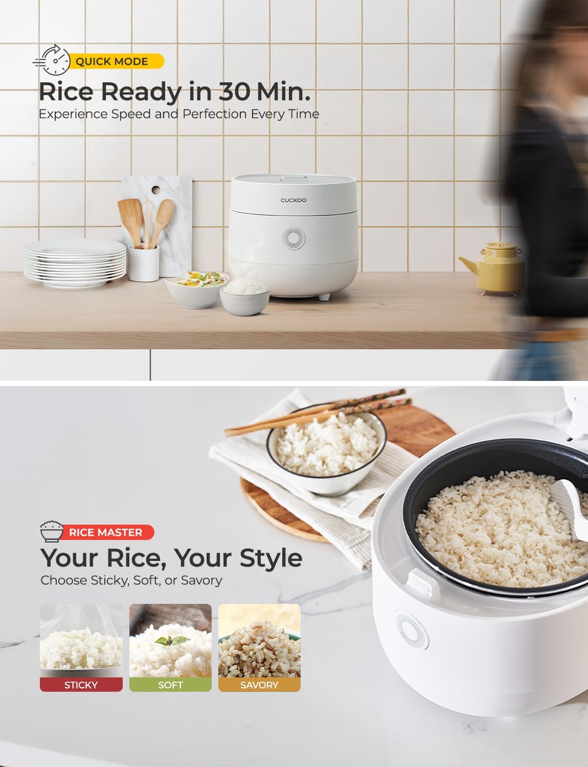 Cuckoo CR - 0675FW 6 - Cup (Uncooked) / 12 - Cup (Cooked) Micom Rice Cooker with Nonstick Inner Pot - electronicsexpo.com - Rice Cookers