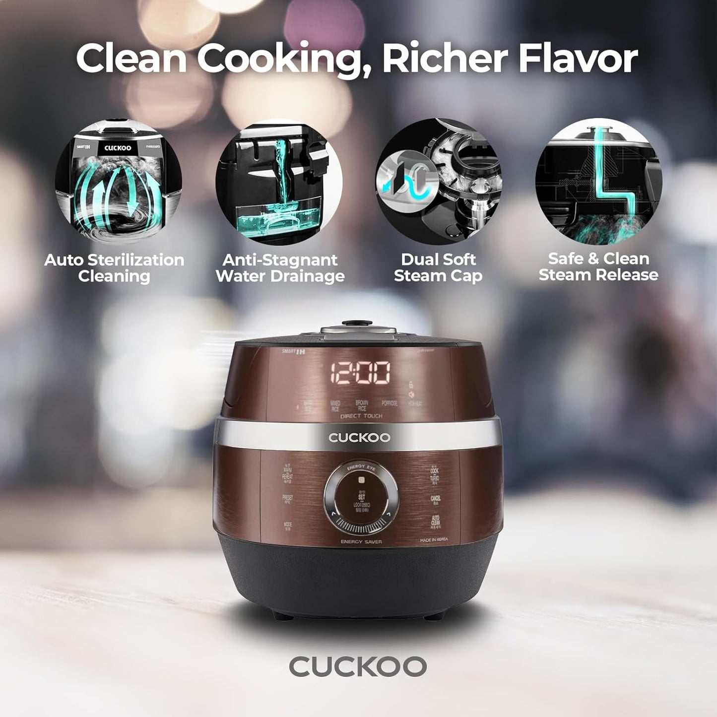 Cuckoo CRP - JHR1009F 10 - Cup (Uncooked) / 20 - Cup (Cooked) Induction Heating Pressure Rice Cooker - electronicsexpo.com - Rice Cookers