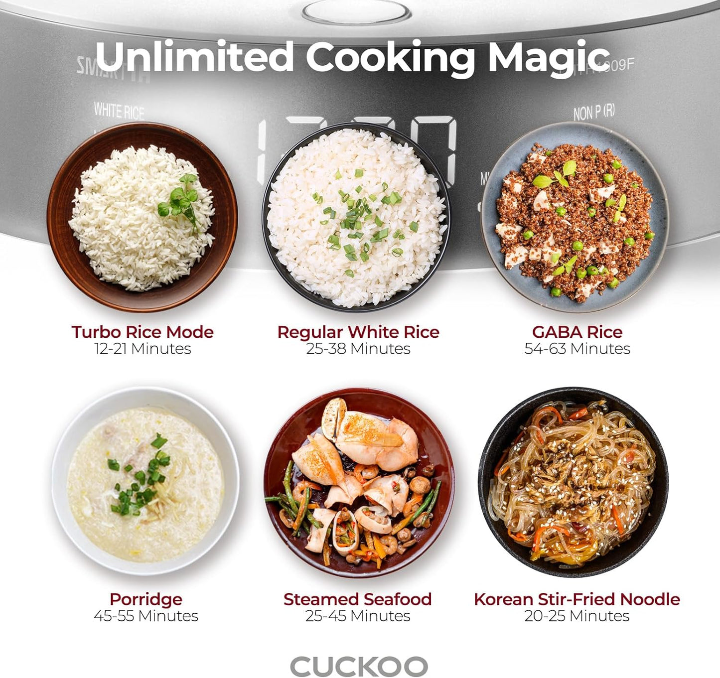 Cuckoo CRP - LHTR0609FW Small Stainless Steel Rice Cooker with Induction Heating Dual Pressure & 16+ Menu Options (White) - electronicsexpo.com - Rice Cookers