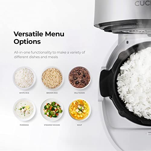 Cuckoo CRP - MHTR0309F 3 - Cup Induction Rice Cooker, Twin Pressure, 15 Modes, Voice Guide, Auto Clean (White) - electronicsexpo.com - Rice Cookers