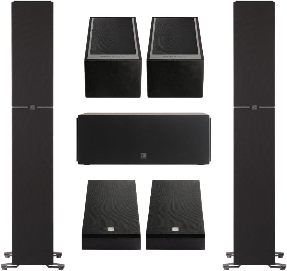 Definitive Technology Dymension Atmos Home Theater System - Bundle with (2) DM70 Towers, (1) DM10 Center Channel, (2) DM95 Rear Speakers and, (2) DM90 Atmos Speakers (Bundle) - electronicsexpo.com - Home Theater Systems & Packages