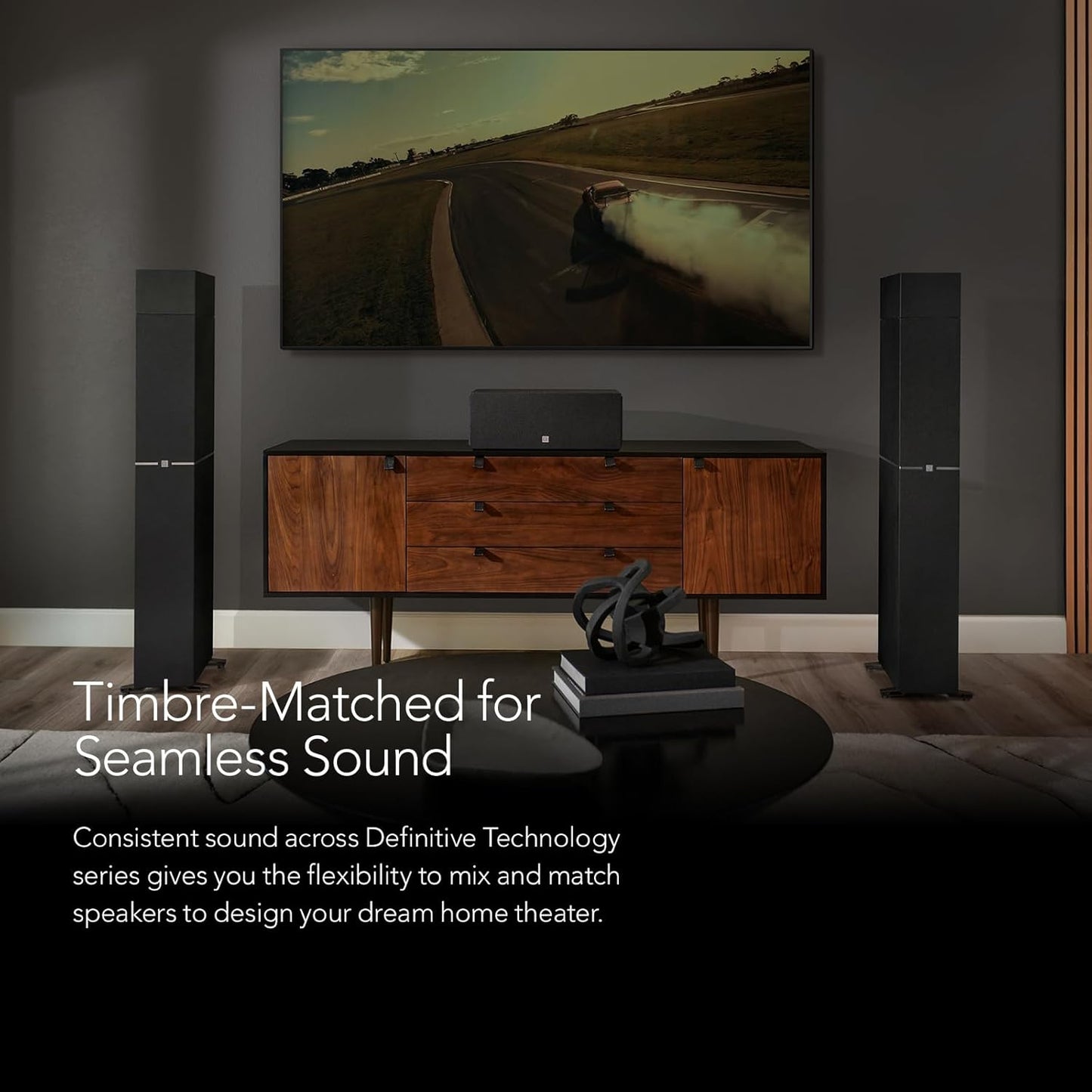 Definitive Technology Dymension Atmos Home Theater System - Bundle with (2) DM80 Towers, (1) DM10 Center Channel, (2) DM95 Rear Speakers and, (2) DM90 Atmos Speakers - electronicsexpo.com -