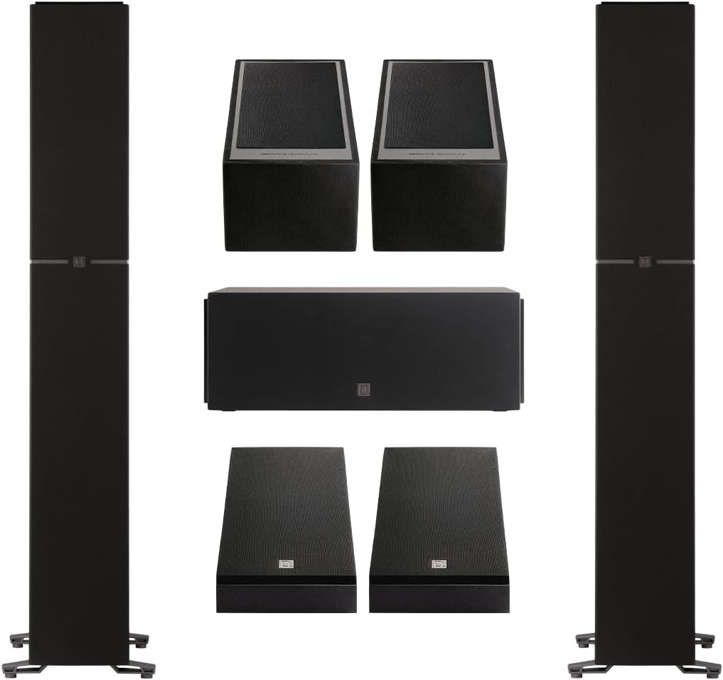 Definitive Technology Dymension Atmos Home Theater System - Bundle with (2) DM80 Towers, (1) DM10 Center Channel, (2) DM95 Rear Speakers and, (2) DM90 Atmos Speakers - electronicsexpo.com -