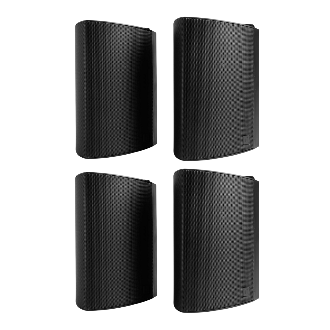 Definitive Technology Dymension AW - 550 All - Weather Outdoor Speaker Bundle (Black, 2 Pairs) – 5.25" Woofer, 1” Tweeter & Passive Bass Radiator, Two - Way Surface Mount, IP66 Rated (4 Speaker Bundle) - electronicsexpo.com - Outdoor Speakers