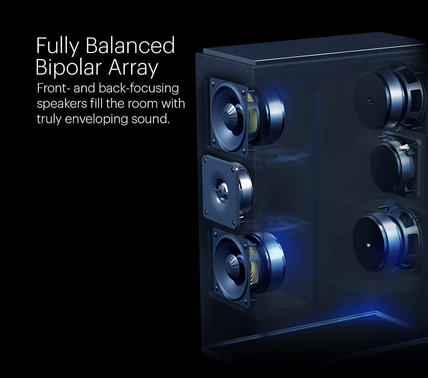 Definitive Technology Dymension DM60 Bipolar Floor - Standing Speaker with Built - in 8" Powered Subwoofer (Certified Refurbished) - electronicsexpo.com - Floor Standing Speakers
