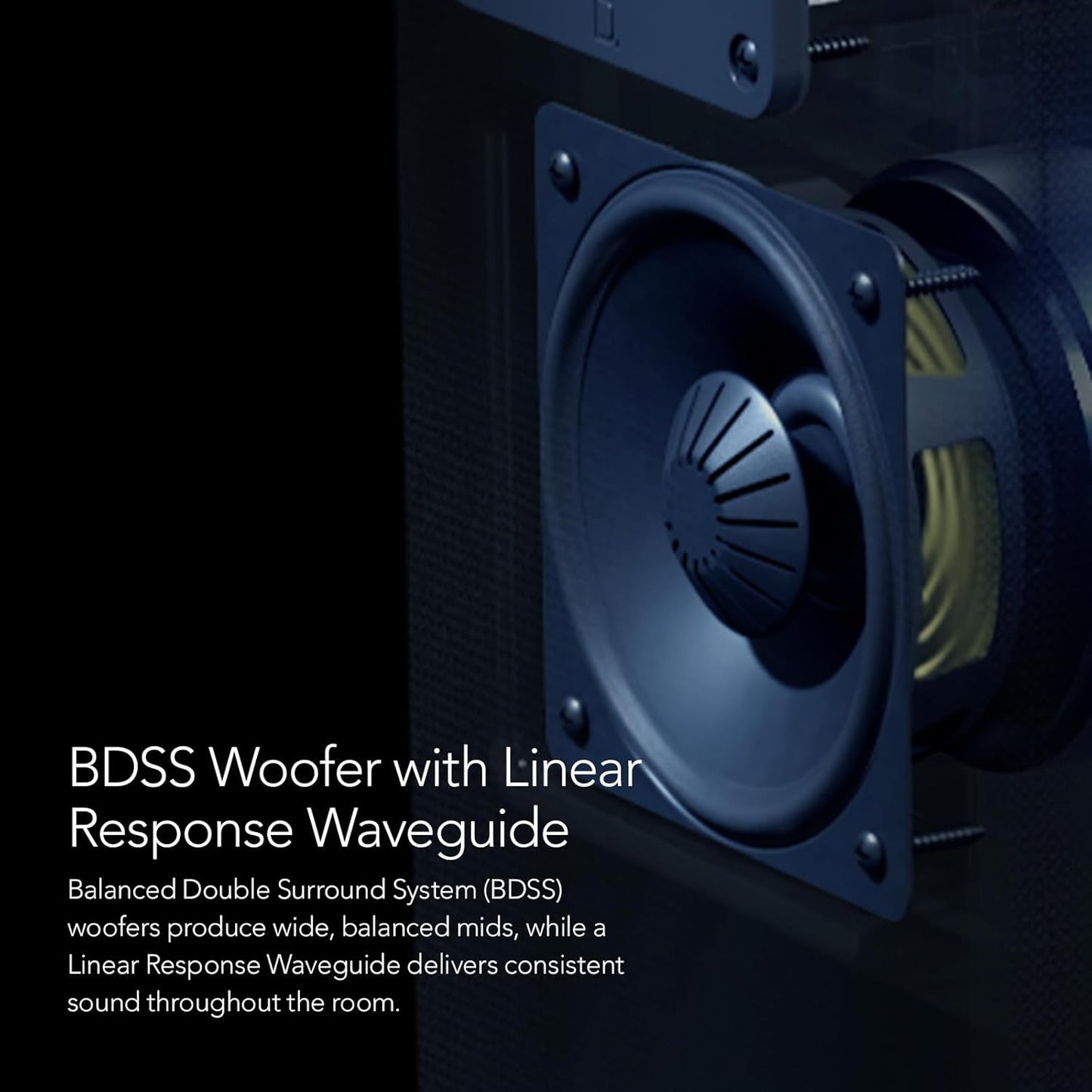 Definitive Technology Dymension DM60 Mid - Size Tower Speaker, Adjustable Bipolar Arrays, 4 BDSS Mid/Bass Woofers & Tweeter, 3XR Architecture with 8" Dual Radiators (Bundle) - electronicsexpo.com - Floor Standing Speakers