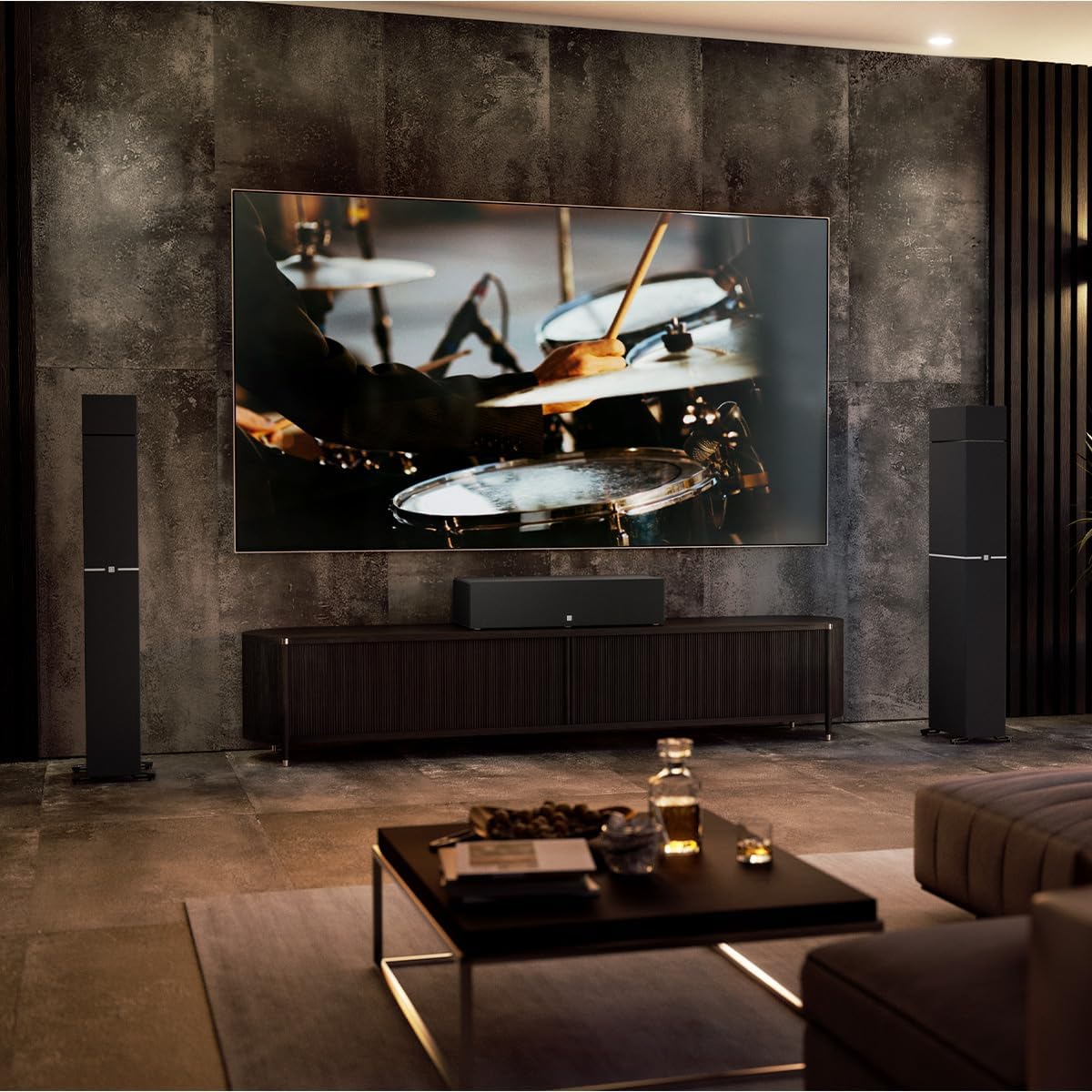 Definitive Technology Dymension DM80 Bipolar Floor - Standing Speaker with Built - In 12" Powered Subwoofer (Certified Refurbished) - electronicsexpo.com - Floor Standing Speakers