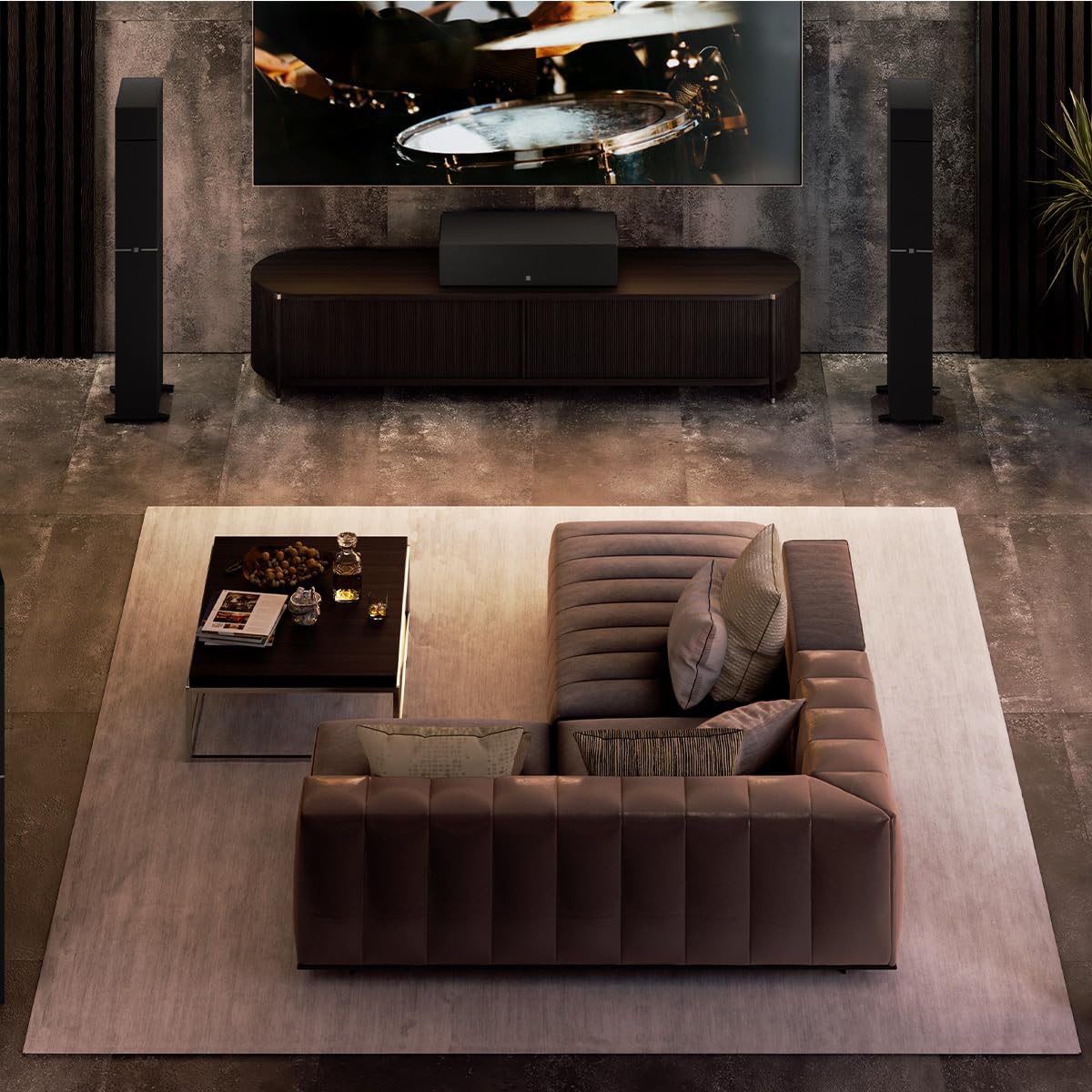 Definitive Technology Dymension DM80 Bipolar Floor - Standing Speaker with Built - In 12" Powered Subwoofer (Certified Refurbished) - electronicsexpo.com - Floor Standing Speakers