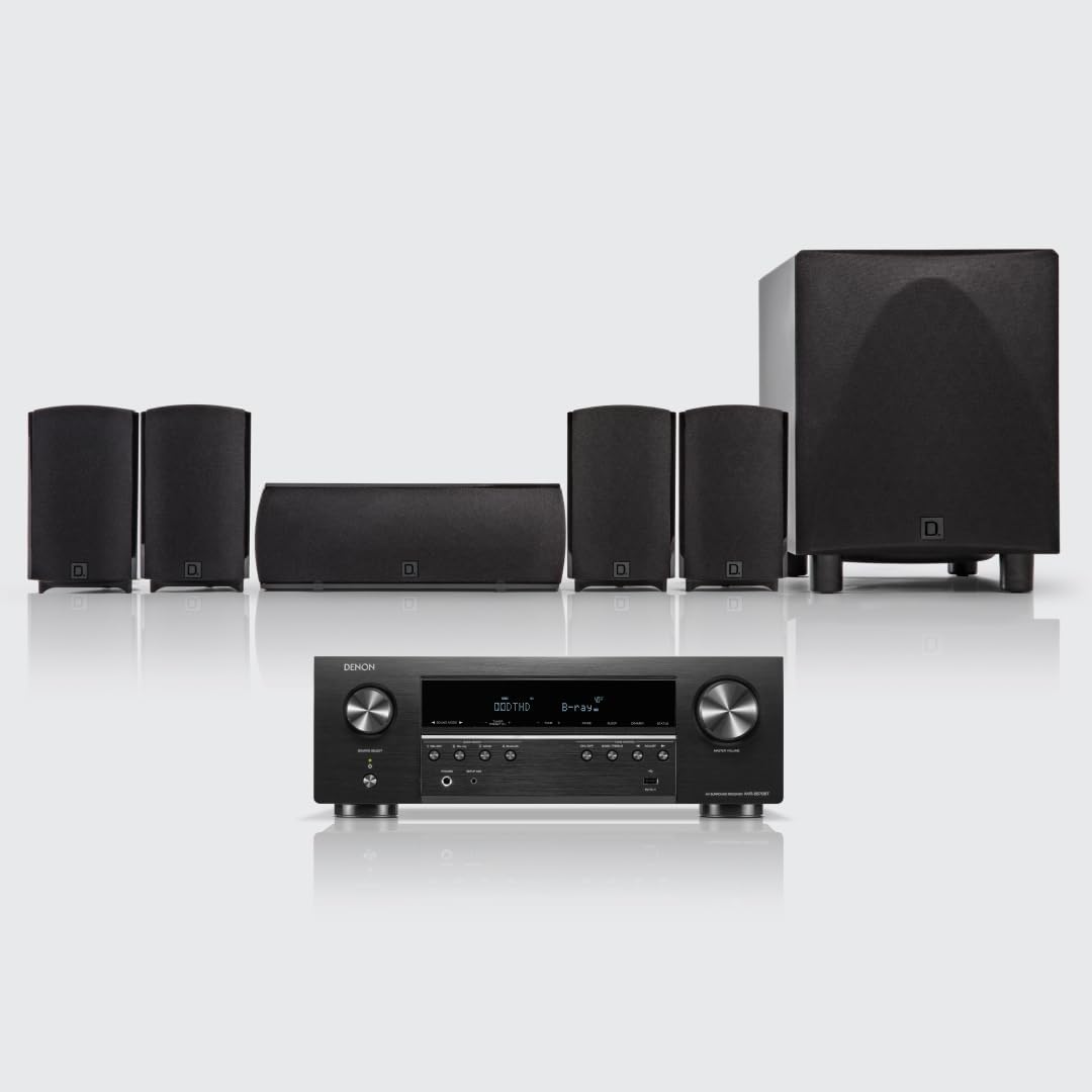 Definitive Technology ProCinema 6D 5.1 Channel Home Theater System with Denon AVR - S570BT AV Receiver Bundle - electronicsexpo.com - Home Theater Systems & Packages