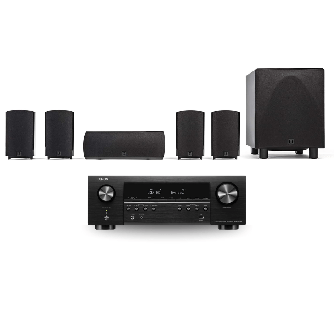 Definitive Technology ProCinema 6D 5.1 Channel Home Theater System with Denon AVR - S670H 5.2 Ch Home Theater Receiver (Bundle) - electronicsexpo.com - Home Theater Systems & Packages