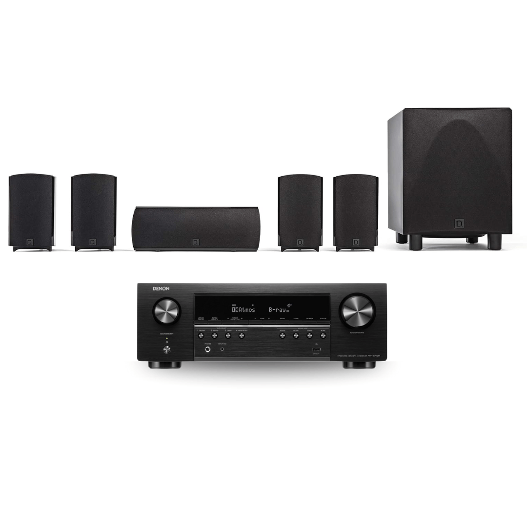 Definitive Technology ProCinema 6D 5.1 Channel Home Theater System with Denon AVR - S770H 7.2 Ch Home Theater Receiver (Bundle) - electronicsexpo.com - Home Theater Systems & Packages