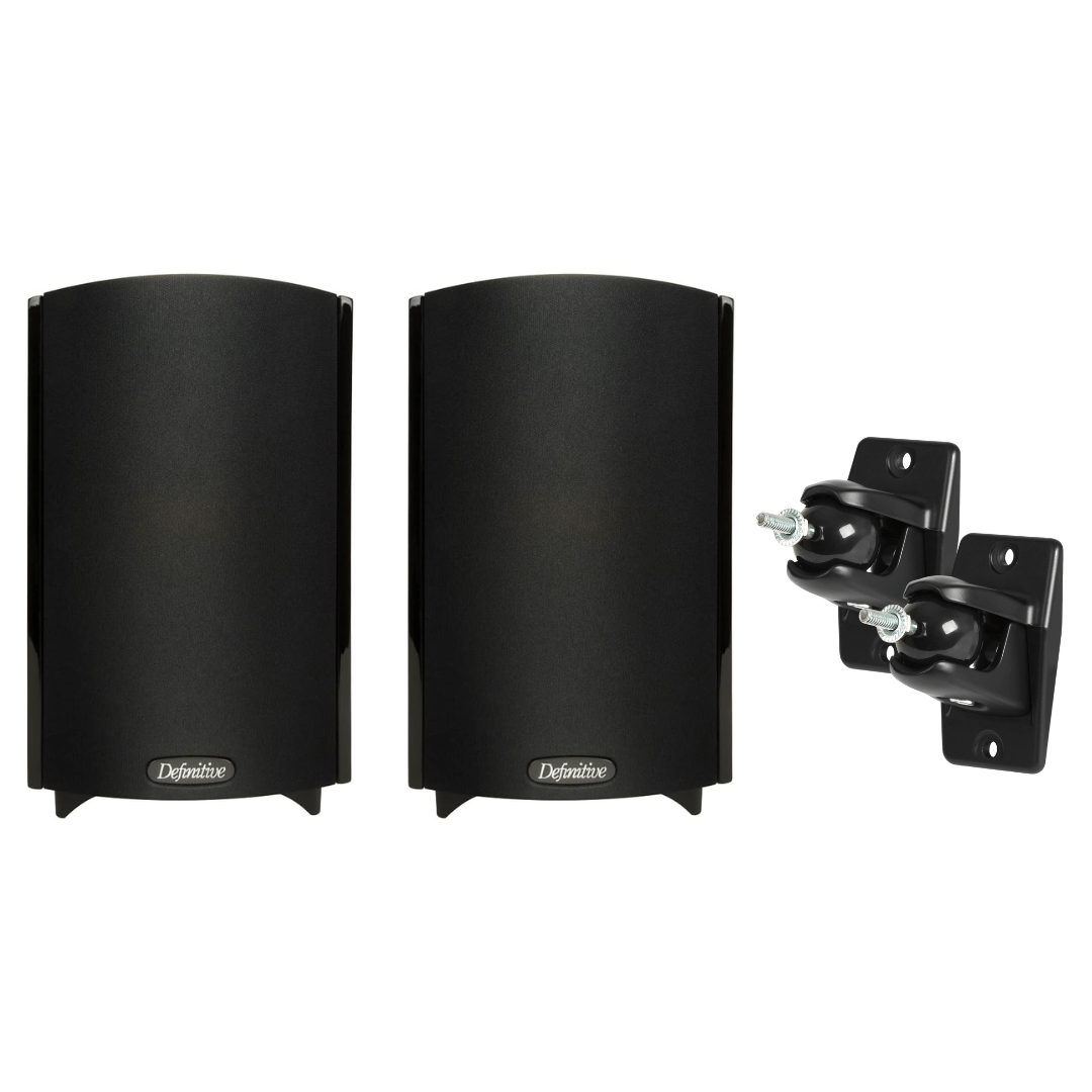 Definitive Technology ProMonitor 800 - 2 - Way Satellite or Bookshelf Speakers for Home Theater Speaker System + Definitive Technology VEPC Pro - Mount 90 - Pair Black (Bundle) - electronicsexpo.com - Bookshelf Speakers