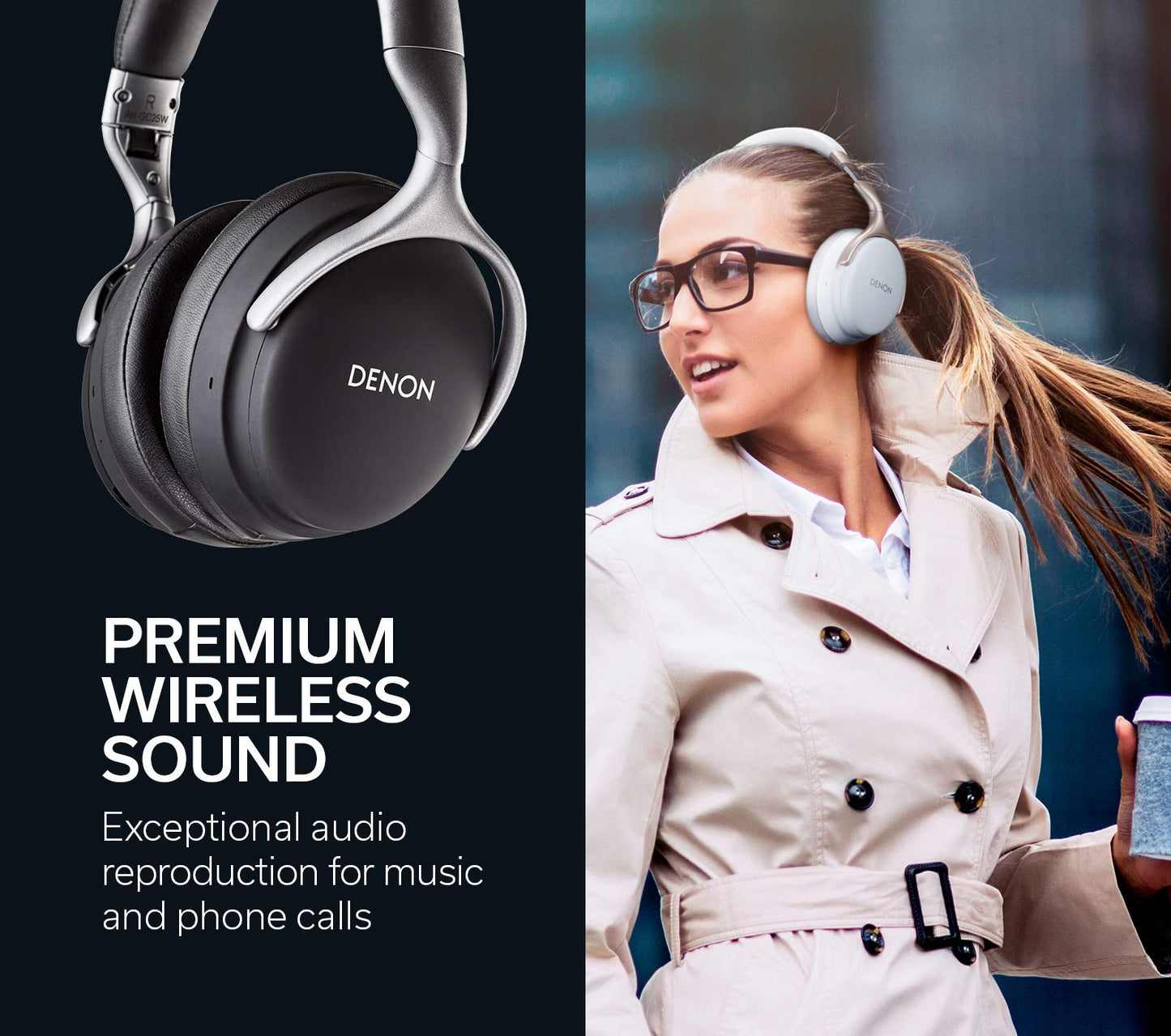 Denon AH - GC25W Premium Wireless Headphones with AptX Bluetooth - electronicsexpo.com - Headphones