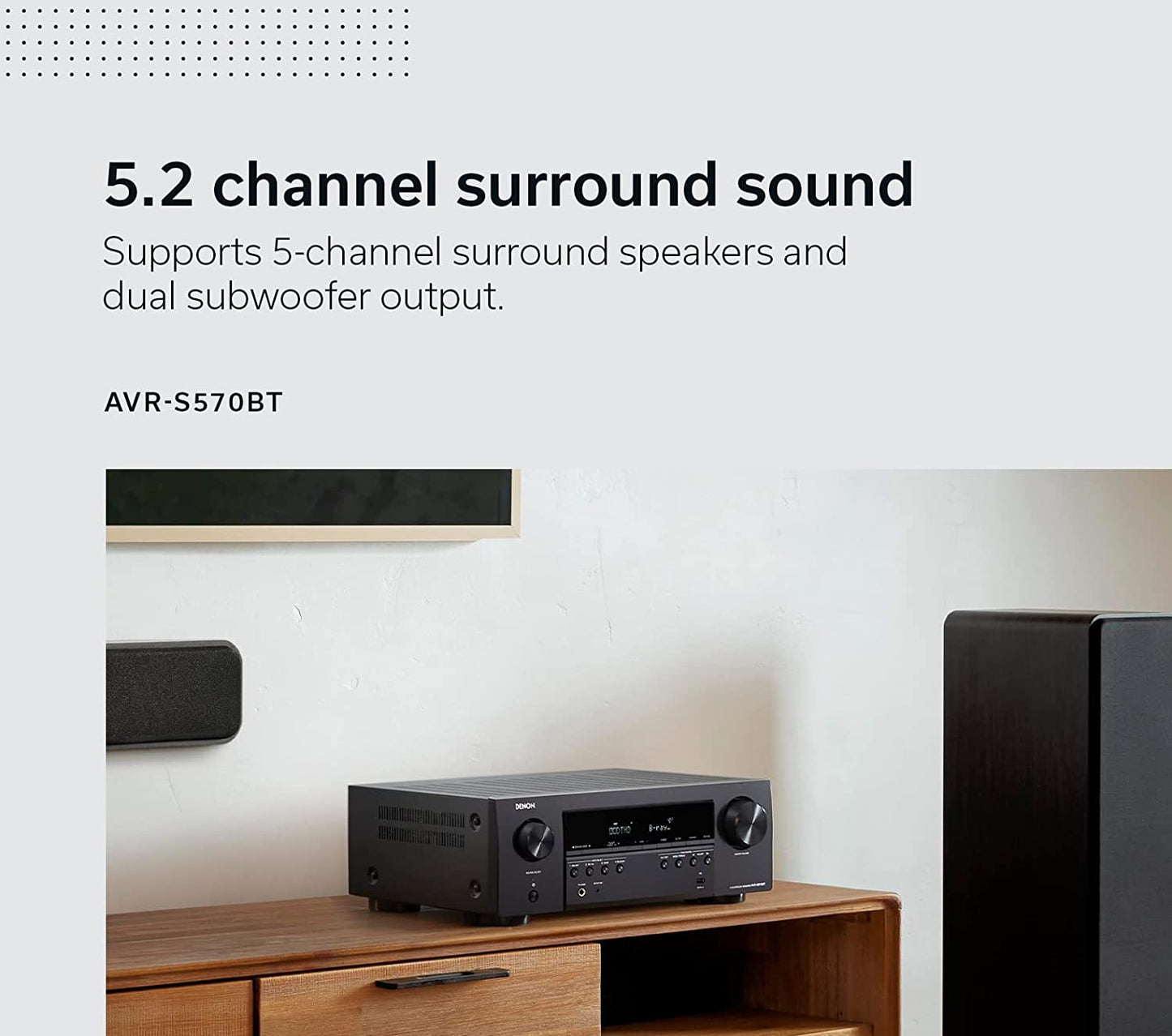 Denon AVR - S570BT 5.2 Channel Home Theater Receiver (Certified Refurbished) - electronicsexpo.com - Home Theater Receivers