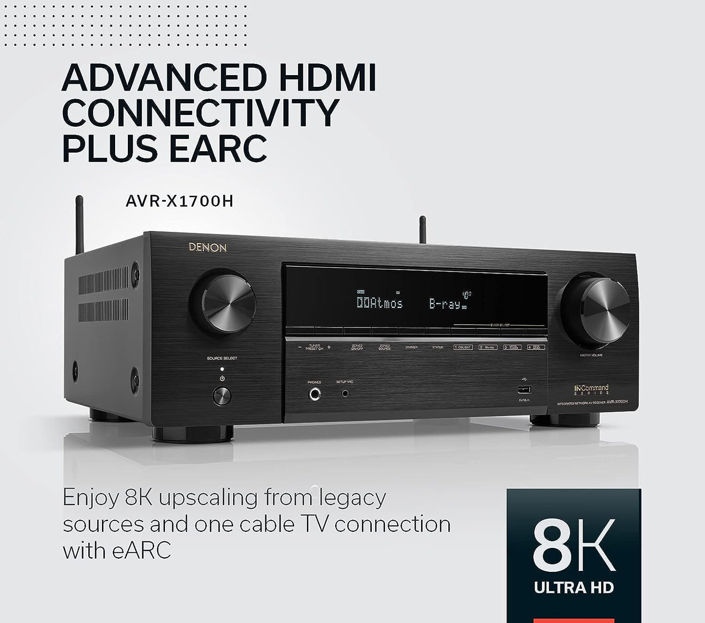 Denon AVR - X1700H 7.2ch 8K Home Theater Receiver (Certified Refurbished) - electronicsexpo.com - Home Theater Receivers