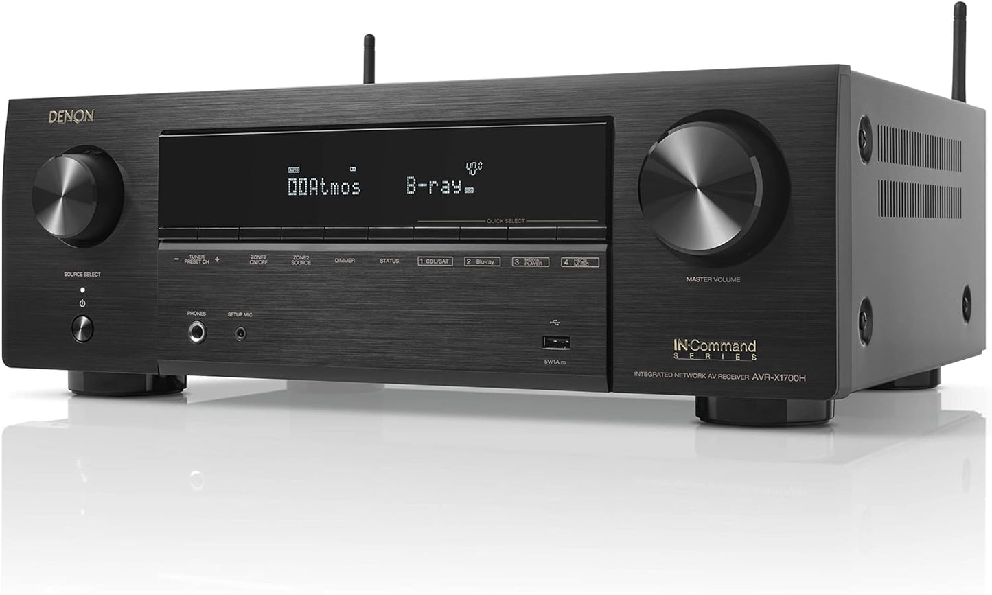 Denon AVR - X1700H 7.2ch 8K Home Theater Receiver (Certified Refurbished) - electronicsexpo.com - Home Theater Receivers