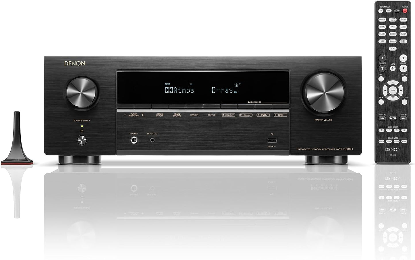 Denon AVR - X1800H 7.2 - Channel Home Theater Receiver with Wi - Fi, Bluetooth, Apple AirPlay 2, and Amazon Alexa Compatibility (Certified Refurbished) - electronicsexpo.com - Home Theater Receivers