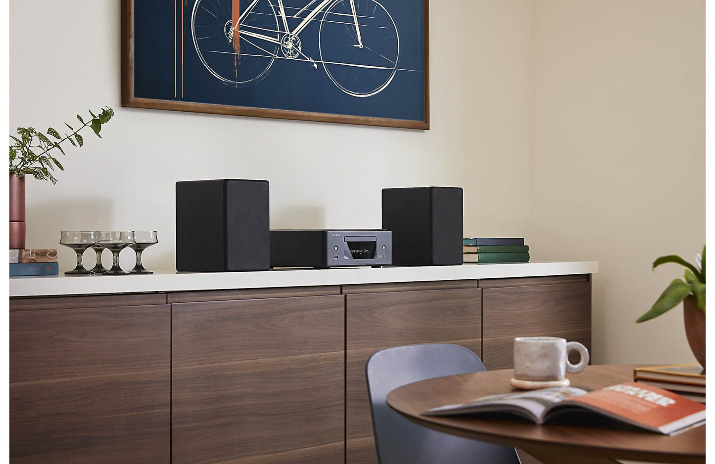 Denon CEOL RCD - N12 Compact Stereo Receiver with Built - In CD Player, Tuner, Bluetooth, Apple AirPlay 2, and HEOS Streaming - electronicsexpo.com - CD Players