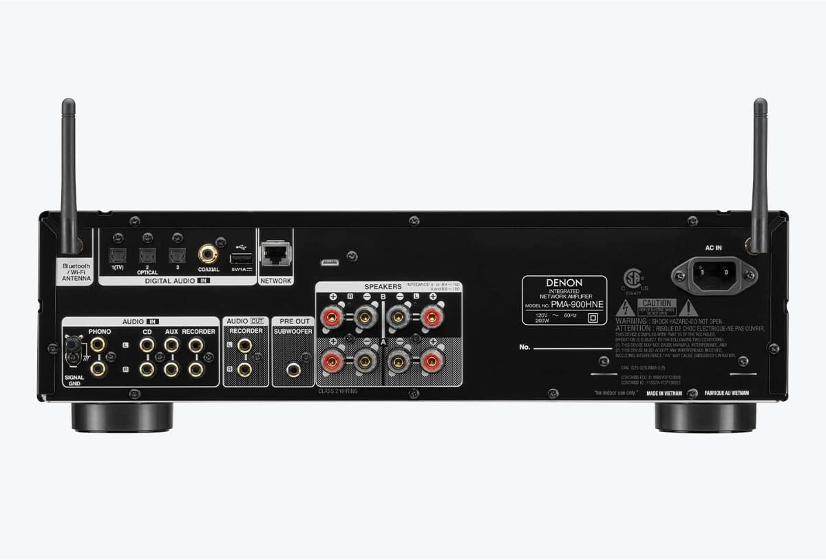Denon PMA - 900HNE Stereo Integrated Amplifier with Wi - Fi, Bluetooth, Apple AirPlay 2, and HEOS Built - In - electronicsexpo.com - Integrated Amplifiers
