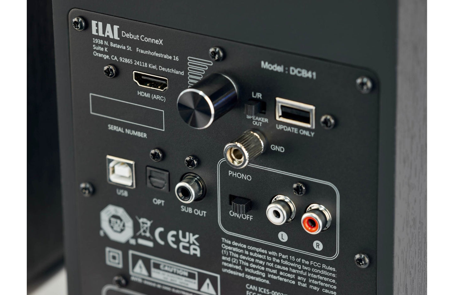 Elac Debut ConneX DCB41 Powered Bookshelf Speakers with Bluetooth, HDMI, and Built - in Phono Preamp (Pair) - electronicsexpo.com - Powered Speakers