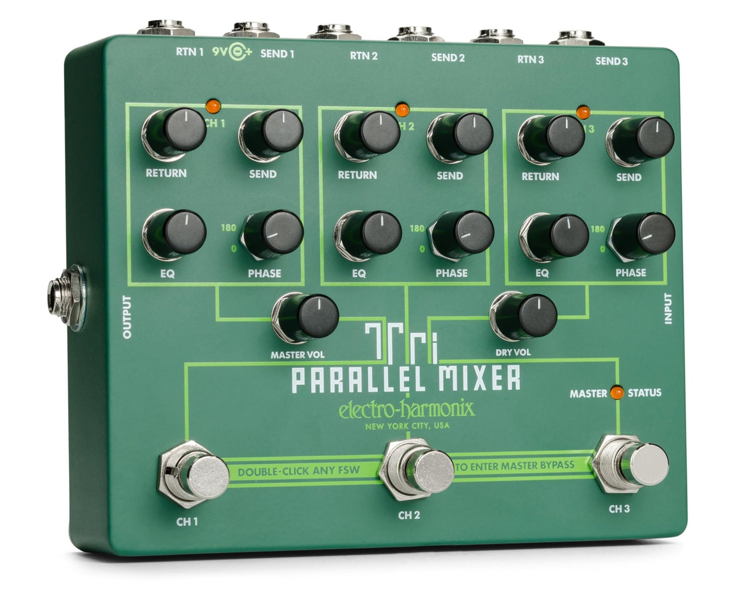 Electro - Harmonix Tri Parallel Mixer Effects Loop Mixer/Switcher Pedal - electronicsexpo.com - Guitar Pedals & Effects