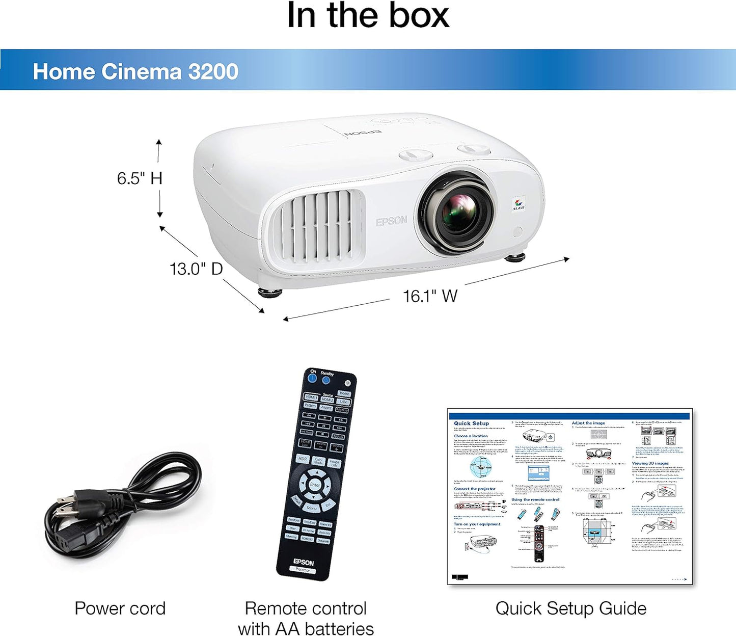 Epson Home Cinema 3200 4K PRO - UHD 3 - Chip Projector with HDR - electronicsexpo.com - Projectors