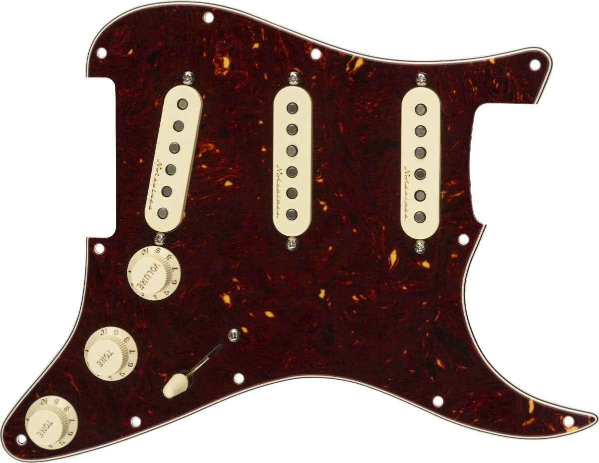 Fender Vintage Noiseless Prewired Stratocaster Pickguard (Tortoise) - electronicsexpo.com - Accessories
